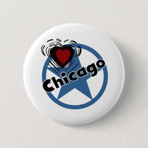 Love Chicago Ronde Button 5,7 Cm
