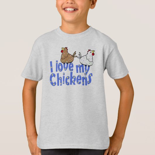 Love Chickens Childrens T-shirt (Voorkant)