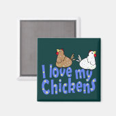 Love Chickens Magnet (Recto/Verso)