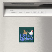Love Chickens Magnet (In Situ (Lave-vaisselle))