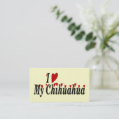 Love Chihuahua Carte de visite (Debout devant)