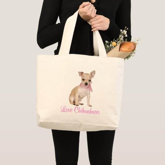 Love Chihuahua Puppy Dog Canvas tas (Voorkant (product))
