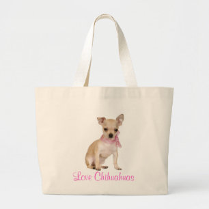 Love Chihuahua Puppy Dog Canvas tas