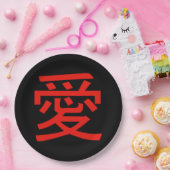 Love Chinese Calligraphy Papieren Bordje (Feest)