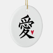 Love Chinese Character Keramisch Ornament (Rechts)