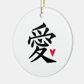 Love Chinese Character Keramisch Ornament (Links)