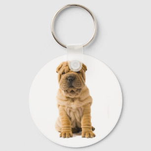 Love Chinese Shar Pei Puppy Dog Sleutelhanger