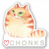 Love CHONKS - Cute Cat Sticker (Voorkant)