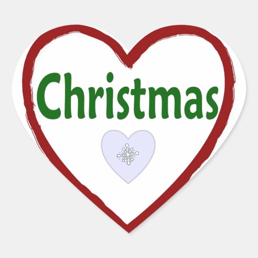 Love Christmas Heart Stickers (Voorkant)
