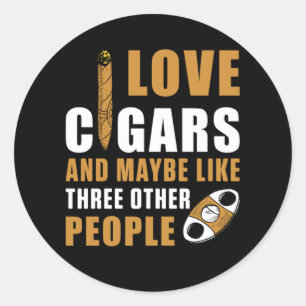 Love Cigars Humidor Cutter Tobacco Cigar Smoker Gi Ronde Sticker
