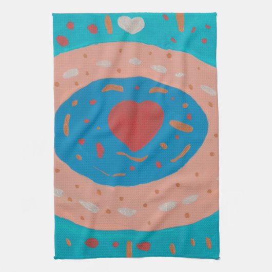 Love Circles Serviette de cuisine (Vertical)