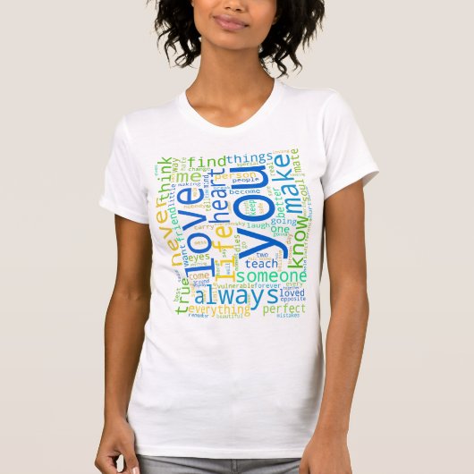 Love citeert white t-shirt (Voorkant)