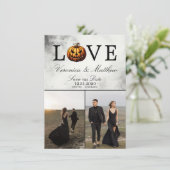 Love Citrouille Enregistrer La Carte Date (Debout devant)