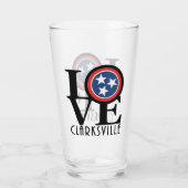 LOVE Clarksville Tennessee Glas (Achterkant)