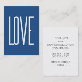 Love Classic Blue Visitekaartje (Voorkant / Achterkant)
