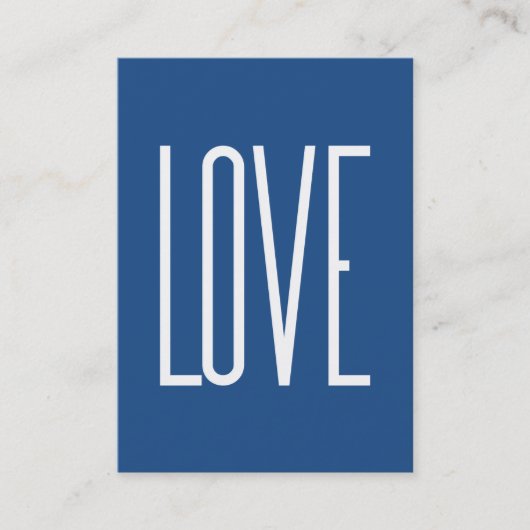 Love Classic Blue Visitekaartje (Voorkant)