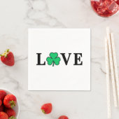 LOVE Clover Shamrock Ireland St Patrick text based Servet (Insitu)