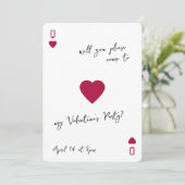 Love Club Ace Of Hearts Card Valentines Invitation (Debout devant)