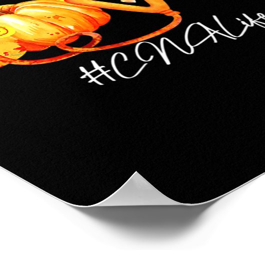 Love Cna Life Pumpkin Herfst Autumn Thanksgiving N Poster (Hoek)