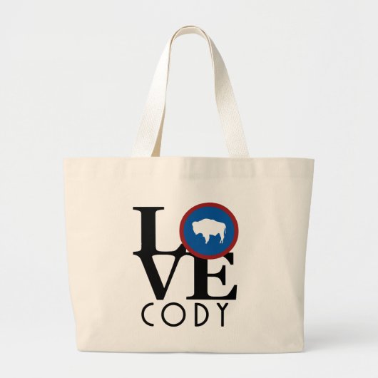 LOVE Cody Wyoming Grote Tote Bag (Voorkant)