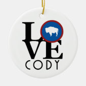 LOVE Cody Wyoming Keramisch Ornament (Voorkant)