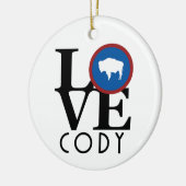 LOVE Cody Wyoming Keramisch Ornament (Links)