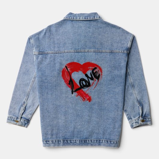 Love Coeur Denim Veste (Verso)