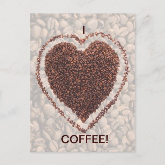 Love Coffee Briefkaart (Voorkant)