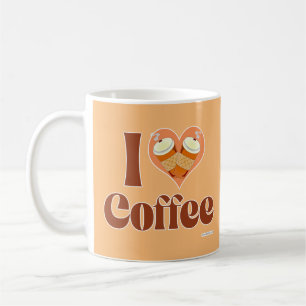 Love Coffee Fun Heart Design Motto Koffiemok