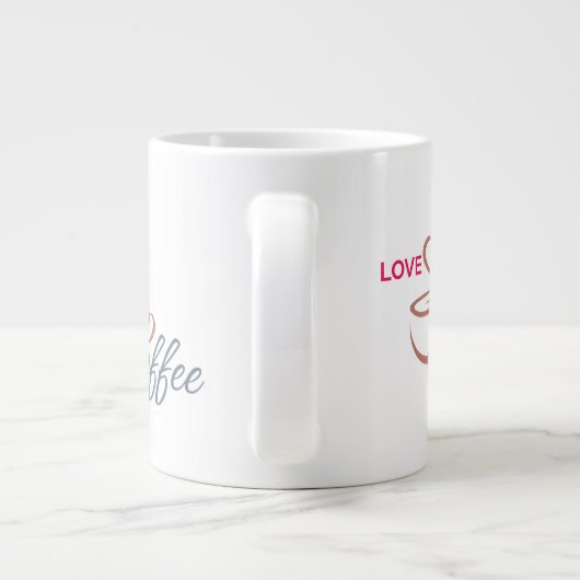 Love Coffee Heart Design Classic Mug               (Dos)