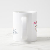 Love Coffee Heart Design Classic Mug               Extra Grote Beker (Achterkant)