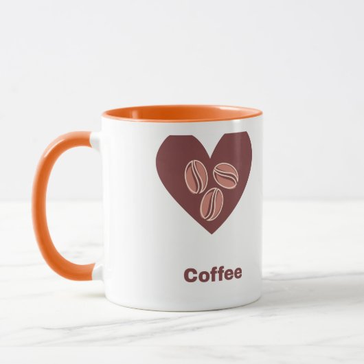 Love Coffee Heart Mug Mok (Links)