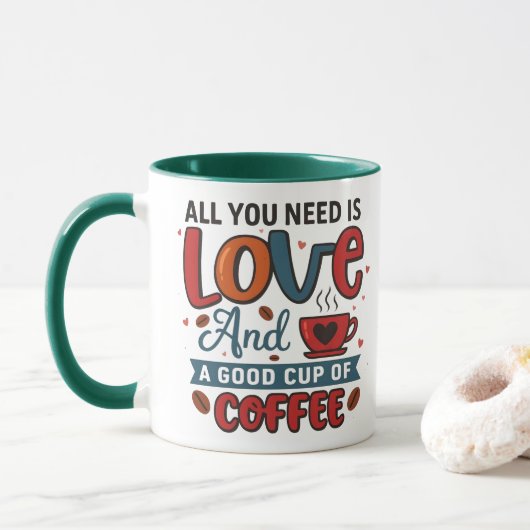 Love & Coffee Mok (Met donut)