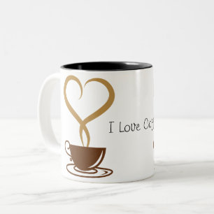 Love Coffee Mug à deux tons