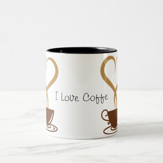 Love Coffee Mug à deux tons (Centre)