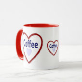 Love Coffee - Ringer Mug (Devant gauche)