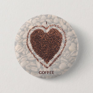 Love Coffee Ronde Button 5,7 Cm
