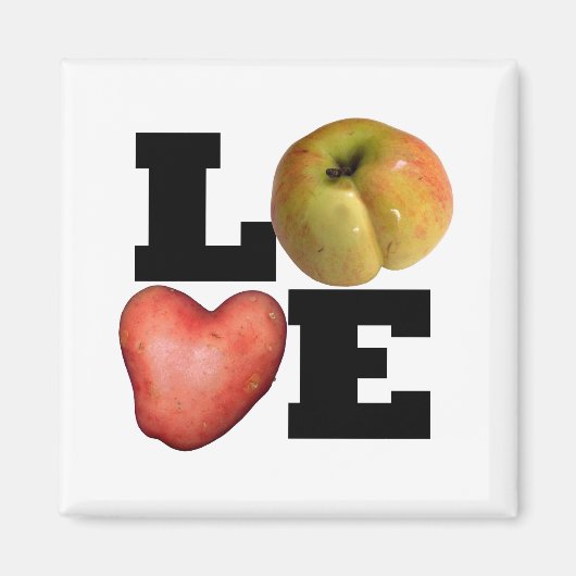 LOVE Collectie Hart Potato Magnet Magneet (Voorkant)