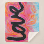 "LOVE" Collectie Sherpa Blanket Sherpa Deken (Voorkant)