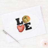 LOVE Collection Coeur Pomme de terre Oval Sticker (Enveloppe)
