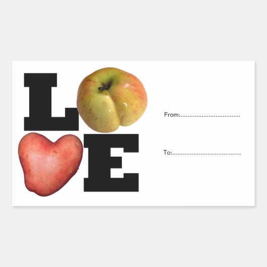 LOVE Collection coeur Pomme de terre Sticker perso (Devant)