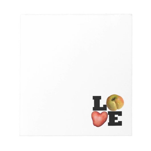 LOVE Collection Heart Potato Bloc-notes (Devant)