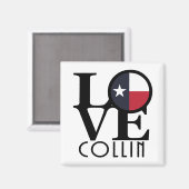 LOVE Collin Texas Magneet (Voorkant / Achterkant)