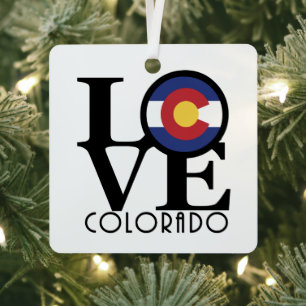 LOVE Colorado Metalen Ornament
