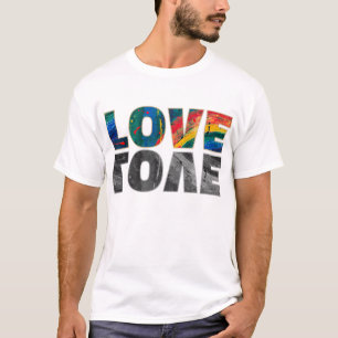 Love Colorful Rainbow Abstracte Art Letters T-shirt