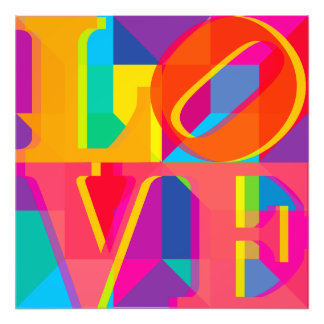 LOVE COLORS FOTO AFDRUK