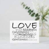 Love Colossians 3 Carte postale (Debout devant)