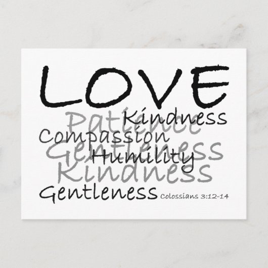 Love Colossians 3 Carte postale (Devant)