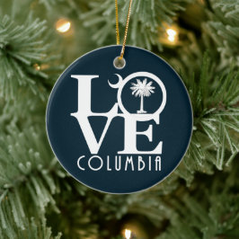 LOVE Columbia South Carolina Keramisch Ornament