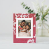 Love Confetti Red Valentine's Day Photo Carte post (Debout devant)